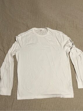 J. Crew White Long Sleeve Crewneck Tee